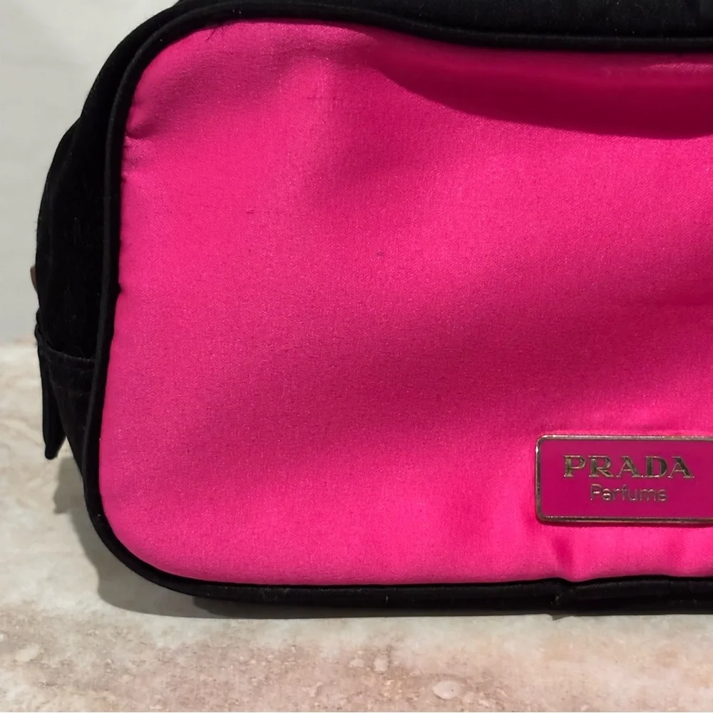 Prada parfums zip around cosmetic bag